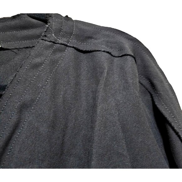 H & M Black Wrap Blouse Women's Size 4 V-Neck Long Sleeve - Picture 6 of 15